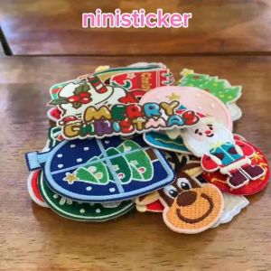Iron Patch Miếng Ủi Thêu Quần Áo Sticker Vá Đồ Rách Giáng Sinh Noel Merry Christmas Ông Già Nô En Cây Thông Tuần Lộc Ninisticker