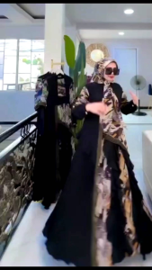 SYAFERA PRISKA - Baju Dress Gamis Set Hijab Muslimah Priska Series by Syafeera