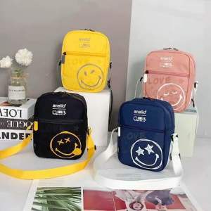 New 🍓กระเป๋าสะพาย Anello smiley งานป้าย