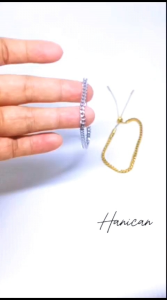 HN Gelang Mewah Titanium Stainless anti Karat