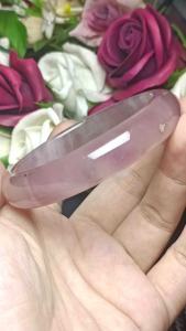 (Certificate) Pink Crystal Madagascar Pink Quartz Bangle 56mm+- (附证书) 天然马达加斯加粉晶手镯 56mm+-