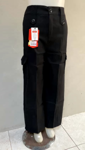 Celana Kulot Kargo Wanita Panjang Stret Melar Model Kancing Satu