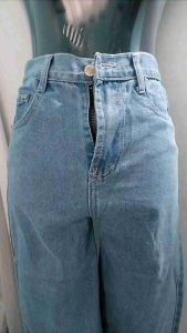 NEW High Waist Straight Cut Blue Jeans for women summer casual travel