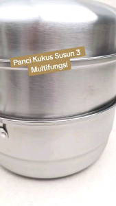 Panci Kukus Stainless Steamer Stainless 28cm Susun 3 OMZ (00142.01559)