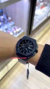 [Original] E6824 MCBIPBA Expedition EXP Square Chronograph Mens Watch with Black Dial and 50m Water Resistant Black Stainless Steel Bracelet | Official Warranty