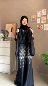 COUPLE TENUN JEHA DRESS NEW BLACK. SET COUPLE KELUARGA. COUPLE PREWEDDING L. DRESS KONDANGAN