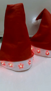 Paket Topi Santa Clause Lampu LED 1 pcs 20 Pcs 50 pcs