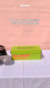 Sandal Hells Wanita Kekinian CAMOU DIANA Sendal Full Karet Anti Slip Murah - Hitam