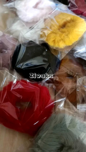 Ikat rambut crunchy CHY-BULU Tali rambut crunchie Korea kuncir Ziwaku