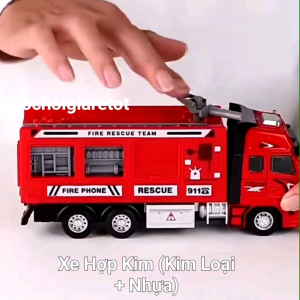 1:32 Đồ chơi trẻ em bằng hợp kim Xe cứu hỏa Xe Đầu Kéo Xe Rác Đồ Chơi Mô Hình Bé Trai