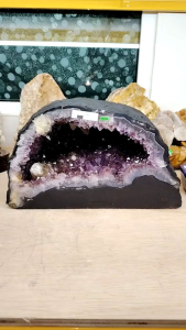 Natural Collection Brazil Gold Rutilated Amethyst Cave Ornament