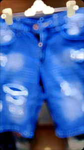 Celana Pendek Pria Jeans Sobek Premium Ripped Casual Denim Tebal