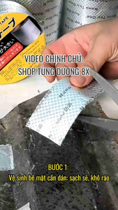 [ BẢN 5M X 20CM] Băng Keo Chống Thấm Dột Nhật Bản Cao Cấp Khổ Lớn Siêu Bám Dính Kháng nước Dán Mái Tôn Tường Nhà Ống Nước