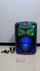 SPEAKER AKTIF TROLLEY PORTABLE 15 INCH DAT DT 1511 ECO+ FIREFLY / TRANSPARAN DT1511 DT-1511 BLUETOOTH