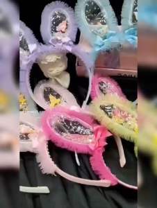 BANDO ANAK IMPORT KOREAN STYLE / BANDO TELINGA KELINCI ELASTIS / BANDO ANAK LUCU ISI SANRIO BLINK-BLINK / KIDS HAIRBAND NEW STYLE / WX7859