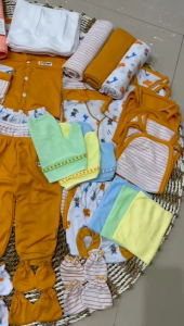 Paket Perlengkapan Bayi Baru Lahir 56Pcs Seri Mustard