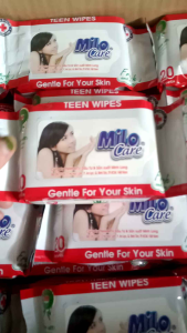 Khăn giấy ướt bỏ túi tiện lợi không mùi Milo Care 5 gói loại 20 tờ