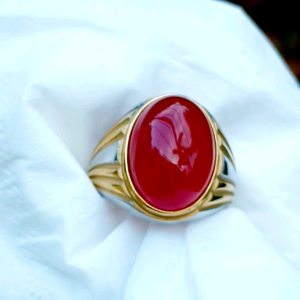 CINCIN BATU RED BARON MEWAH DAN ELEGAN RING TITANIUM