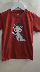 Tshirt Kids Kaos Oblong Anak Cewek Usia 1-12 Tahun Sablon Karakter LITTLE MERMAID