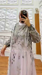 Gamis Lionel Richie Mix Renda: Pakaian Wanita Elegan