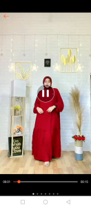 Gamis Plisket Polos Jumbo