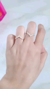 cincin listring (fuji) mp/perak asli silver 925 lapis emas/perhiasan fashion wanita terbaru