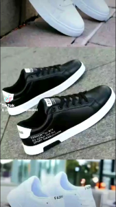 Sepatu Sneakers Hitam Putih Casual Pria Senji Poloh Murah Berkualitas Terbaru