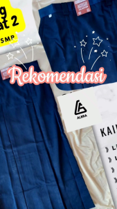 Rok Panjang Hitam & Biru Dongker Belah Dua Seragam Sekolah SMP SMA