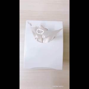 กล่องทิชชู่ สีขาวเทา ขนาด 7.5x11.6x14.9 ซ.ม. สำหรับร้านอาหาร พลาสติกเกรดดีราคาถูก