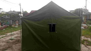 TENDA POSKO TERAS 4x4x2.2 KAP 12 ORANG LION D300 FULLSET