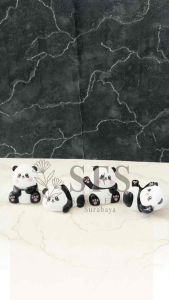 [ PANDA 1 SET ISI 4 ] MINIATUR KUE TART HIASAN CAKE TOPPER DECORATION BAKERY DIY PANDA BEAR LUCU IMUT KECIL DEKORASI BAKERY TOKO KUE SURABAYA ULANG TAHUN ULTAH BIRTHDAY GIFT KADO ORNAMEN HEWAN
