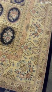 พรมเปอร์เซียไหม สีน้ำเงิน 250x350 ซม. – กึ่งทำมือ คุณภาพสูง จากอิหร่าน Blue Persian Silk Carpet 250x350cm – Semi Handmade Silk on Silk Rug from 🇮🇷