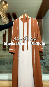 Sheila Dress - Gamis Wanita LD 130 cm Crinkle Airflow