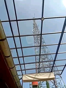 Kanopi glombang awning harga permeter persegi custome ukuran bahan D300