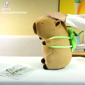 Boneka Cute Kawaii Capybara Plush Boneka Capybara gendong tas Kura kura