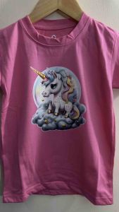 Tshirt kids kaos atasan oblong sablon karakter UNICORN anak perempuan usia 1-12tahun