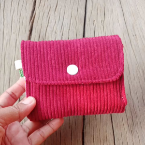 (เสริมความสูง) กระเป๋าสตางค์3พับ ผ้าลูกฟูกจ้า สีหวานๆน่ารักๆ