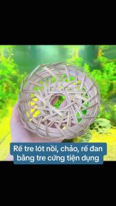 Rế tre lót nồi niêu chảo - đan bằng tre cứng tiện dụng đẹp mắt làm bằng thủ công - gia dụng Nari