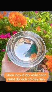 Chén inox Bát Inox Tô Inox 2 Lớp Xoắn Cách Nhiệt đủ kích cỡ chất dày dặn an toàn cho sức khỏe - gia dụng Nari