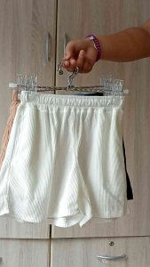 กางเกงขาสั้น 2 ข้าง เอวสม็อครอบตัว ราคาที่สุด กระเป๋าด้วย ผ้ารังผึ้ง