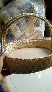 keranjang parcel buah/sayur model nanasan rotan asli
