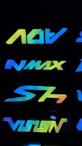 NVX155 NMAX155 ADV150 ADV160 VARIO125 VARIO150 VARIO160 EMBOSSED 3D MICA LED LIGHT FOR NVX NMAX VARIO ADV REFLECTOR LOGO LAMPU BELAKANG RGB RAINBOW