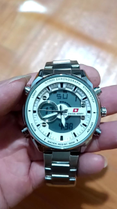 JAM TANGAN PRIA SA DABEL TIME ANALOG DAN DIGITAL ANTI AIR BODY DAN RANTAI FULL STAINLESS{BOX DAN BATRAI CADANGAN}