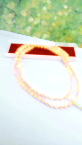 Tasbih batu Marjan Oren kombinasi tulang A493