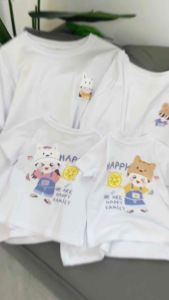 Áo gia đình HAPPY chibi cực ngầu thun cotton co giãn dày mềm mịn thấm hút mồ hôi Top Quần