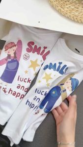 Áo gia đình 3/4/5 người Chibi Smile dễ thương vải thun cotton dày mịn đẹp Top Nữ