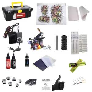 Bộ 2 máy xăm học viên kèm 7 mực xăm và hộp đựng máy