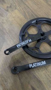 (48T PLATINUM) Crank Sepeda 48T Single Rotel Seli Lipat Fixie Folding Bike Cranks Gear Depan Sepeda