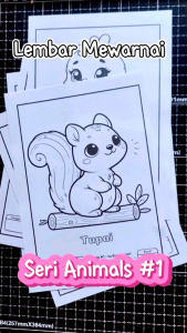 Iyasayuriart - Paket Lembar Mewarnai A5 - Coloring Paper