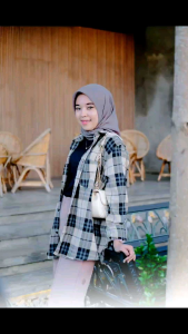 Kualitas Premium Kemeja Kotak Kotak & Kemeja Flanel Wanita Lengan Panjang